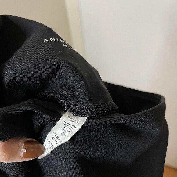 Anine Bing Sports Black Capri Cropped Leggings size US XS - Picture 4 of 5